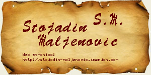 Stojadin Maljenović vizit kartica